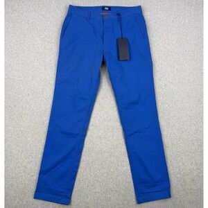Spoke Pants Mens 32x31 Blue Build B Heroes Chino Flat Front Casual Trousers NEW